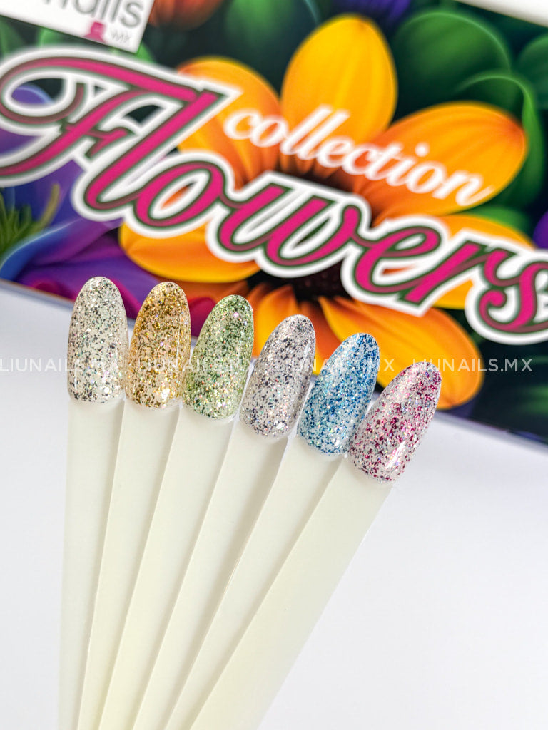 Colección - 6 Colores ’Flowers” FANTASY NAILS Colores