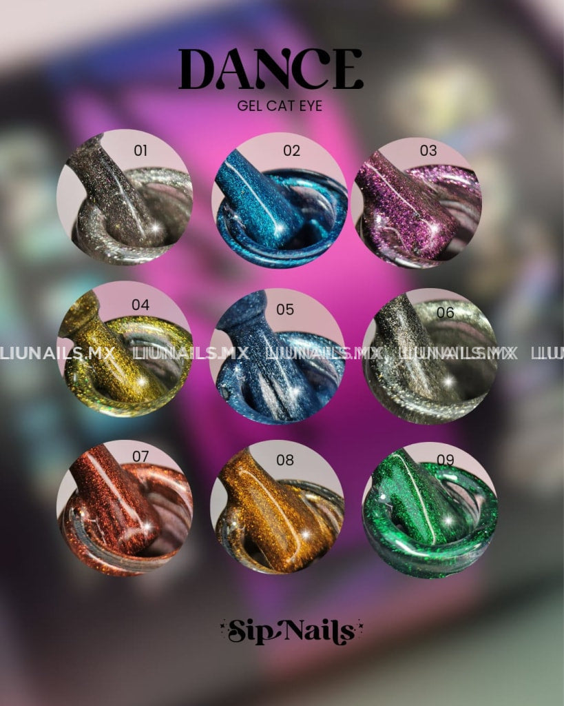 Color Cat Eye Dance Sip Nails Colores