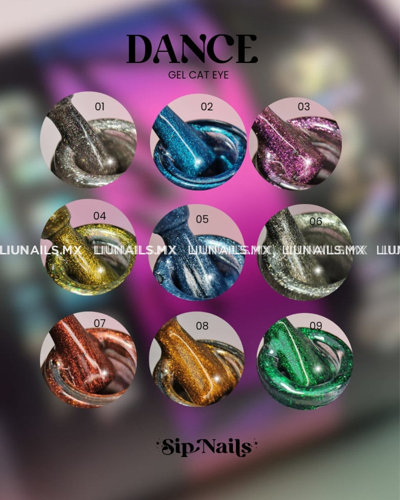Color Cat Eye Dance Sip Nails Colores