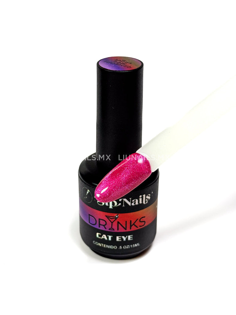 Color Cat Eye Drinks Pink Flamingo SIPNAILS Colores