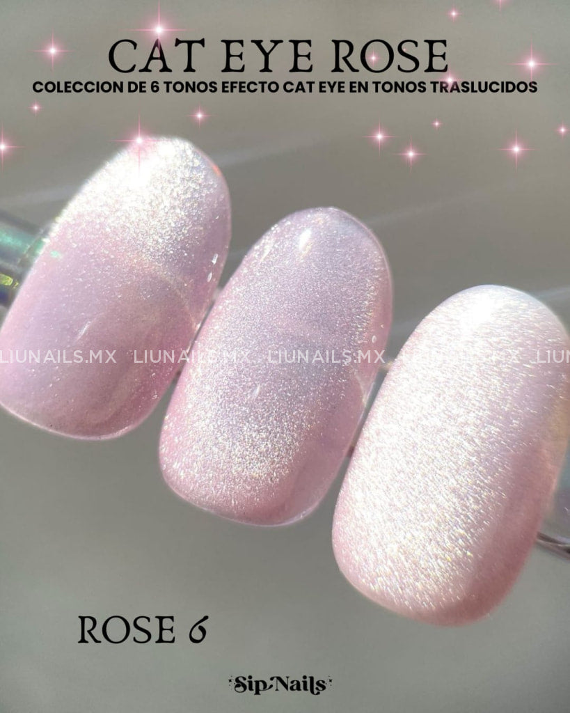 Color Cat Eye Rose 6 Sipnails Colores