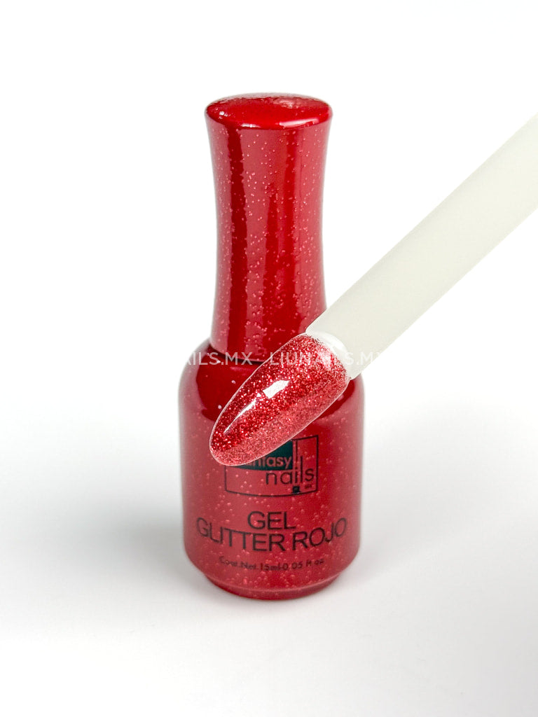 Color Glitter Rojo FANTASY NAILS Colores