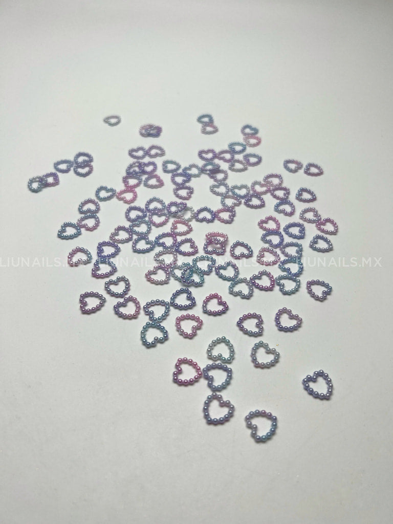 Corazones 3D 100 Piezas Liunails Decoraciones