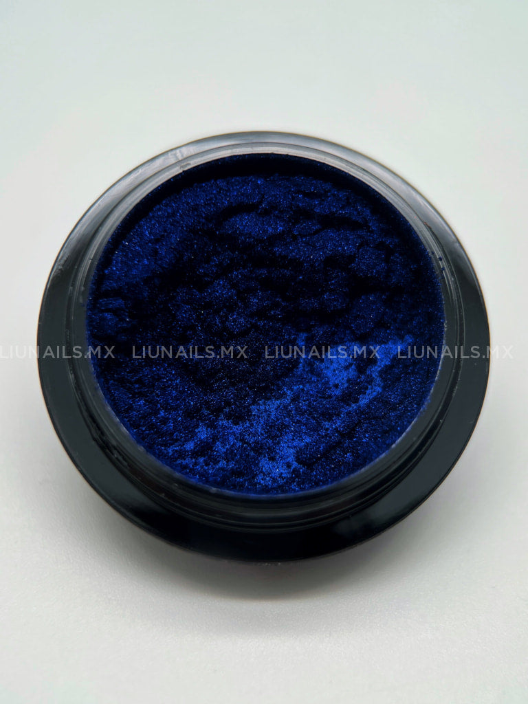 Efecto De Espejo Azul Liunails Decoraciones