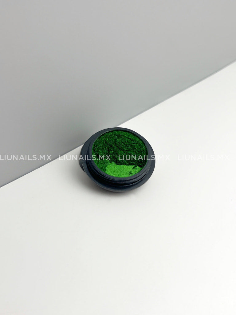 Efecto De Espejo Verde Oscuro Liunails Decoraciones