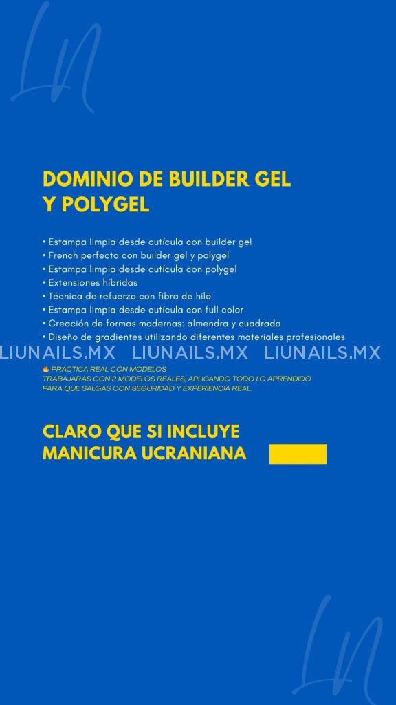Formación: Dual System y Manicura Ucraniana - Nivel Avanzado 6 7 y 8 de julio de 2026 LIUNAILS ACADEMY (Copia) - Cursos