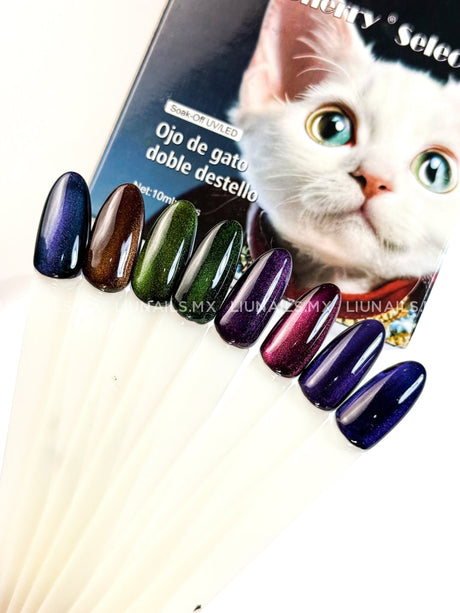 Gama - 8 Colores Ojo de Gato Doble Destello Miss Cherry Colores