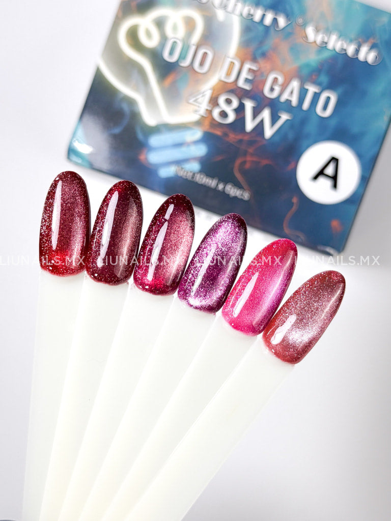 Gama A - 6 Colores Ojo de Gato 48 W Miss Cherry Colores