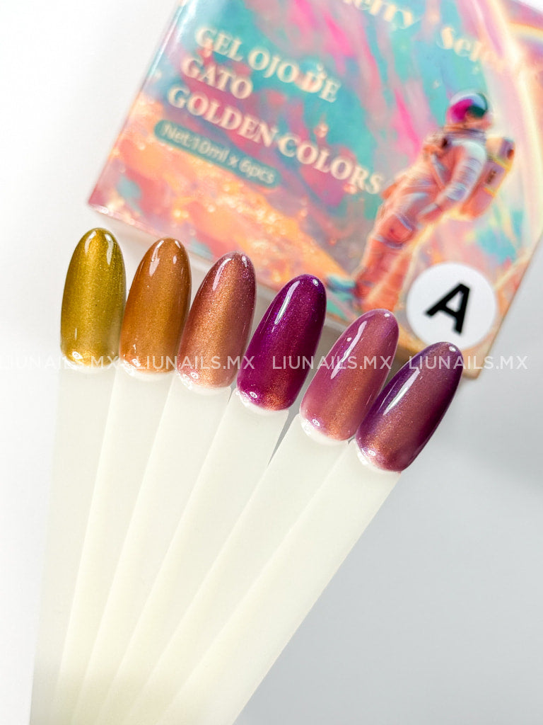 Gama A 6 Colores Ojo de Gato Golden Colors Miss Cherry Colores