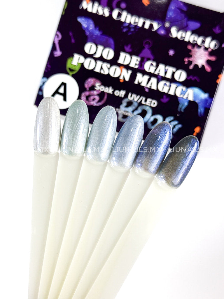Gama A - 6 Colores Ojo de Gato Poison Magia Miss Cherry Colores