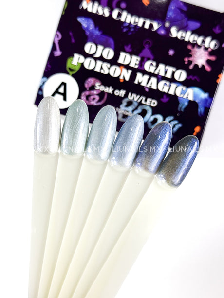 Gama A - 6 Colores Ojo de Gato Poison Magia Miss Cherry Colores