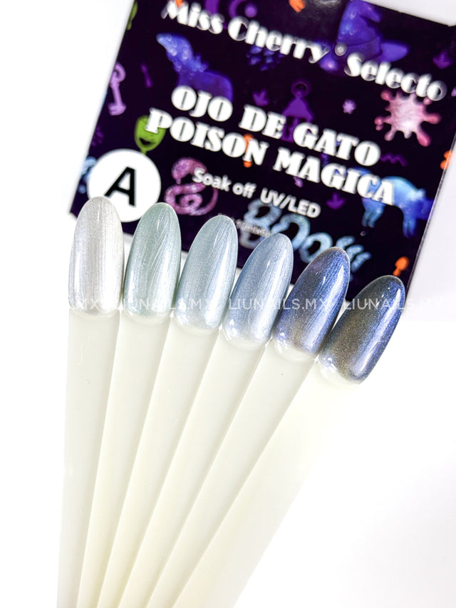 Gama A - 6 Colores Ojo de Gato Poison Magia Miss Cherry Colores