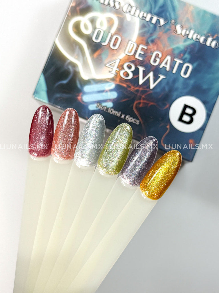 Gama B 6 Colores Ojo de Gato 48W Miss Cherry Colores