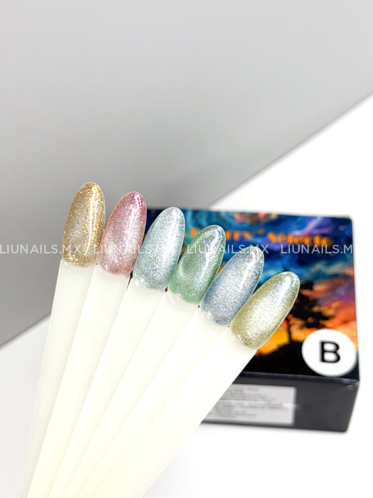 Gama B - 6 Colores Ojo de Gato Aurora Miss Cherry Colores