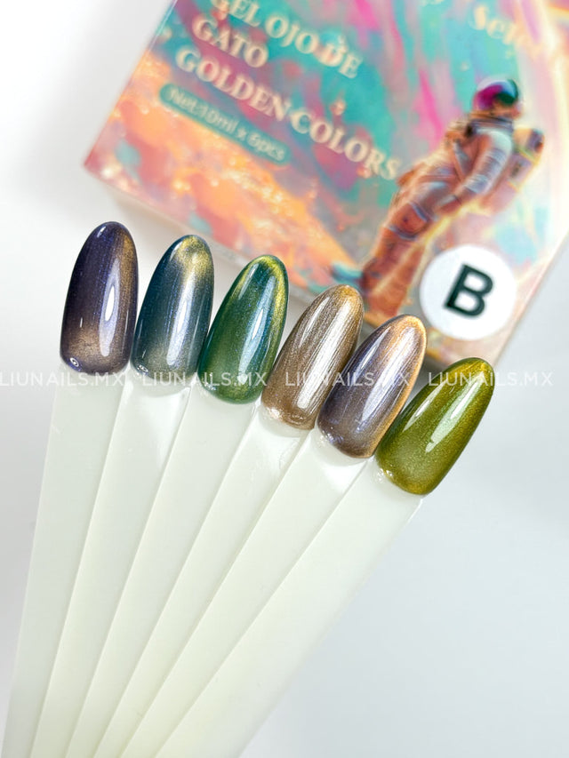 Gama B 6 Colores Ojo de Gato Vidrio Miss Cherry Colores