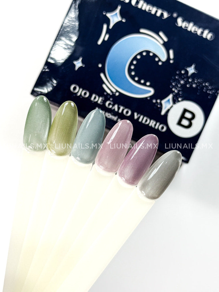 Gama B 6 Colores Ojo de Gato Vidrio Miss Cherry Colores