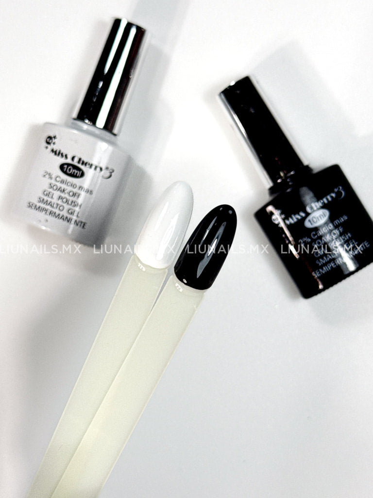 Gel Duo Color Blanco & Negro Miss Cherry Colores