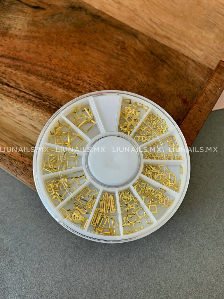 Joyas De Metal Color Dorado 015 Liunails Decoraciones