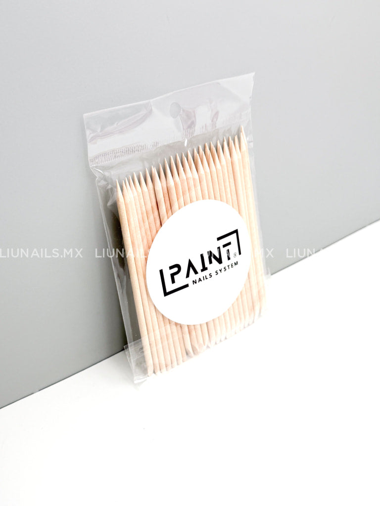 Palito de naranjo 50 pz Paint Nail System Desechables