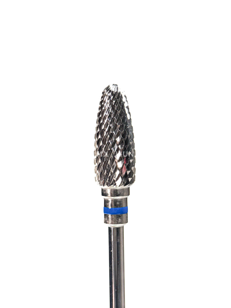 Punta de CARBURO elote azul diámetro 6 mm superficie de trabajo 14.5 mm LIUNAILS Puntas