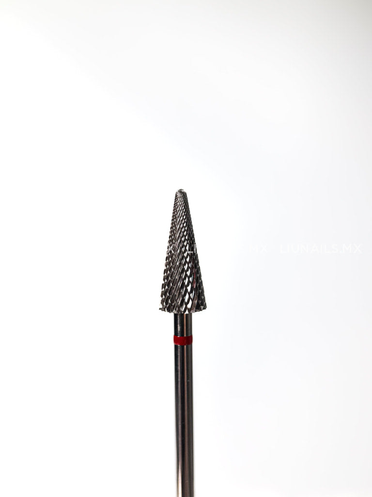 Punta de CARBURO pino rojo diámetro 6 mm superficie de trabajo 15 mm LIUNAILS