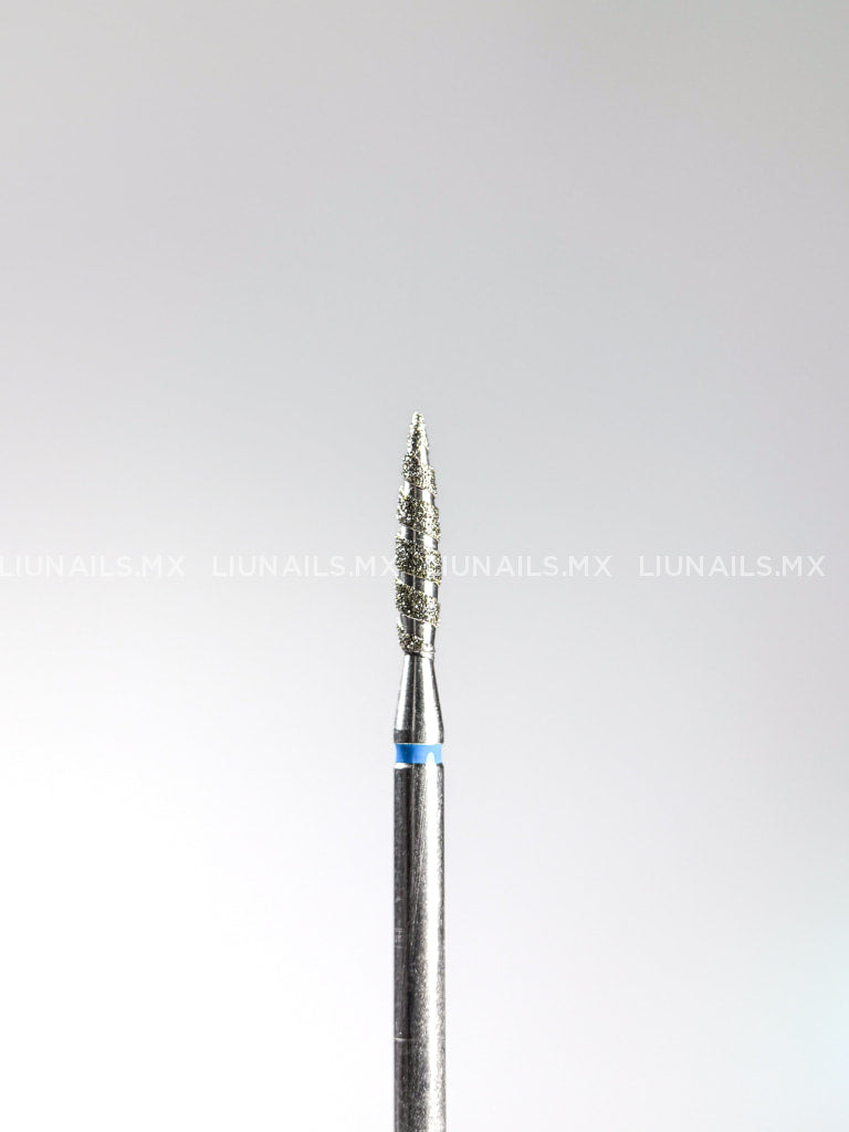 Punta ’tornado’ de diamante azul diámetro 2.3 mm superficie de trabajo 12 mm LIUNAILS Puntas