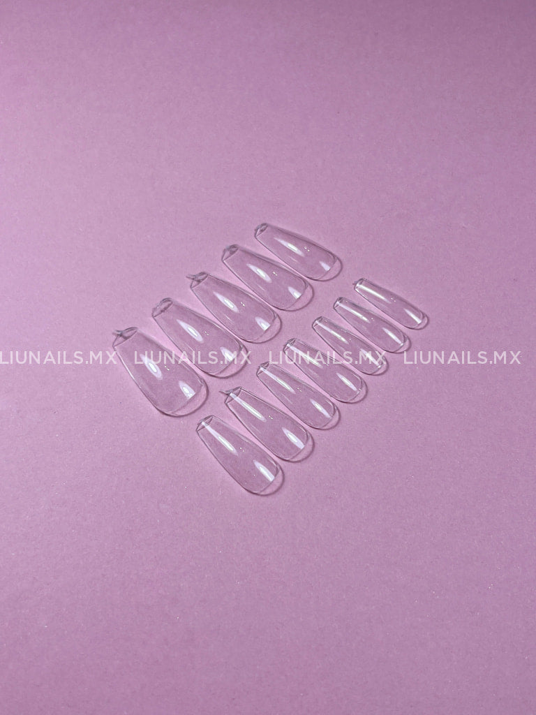 Soft Gel Tips Medium Coffin Liunails Moldes