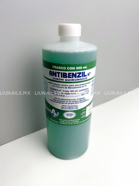 Antibenzil Jabón Quirúrgico Verde 500 Ml Farmacéuticos Altamirano Desinfección