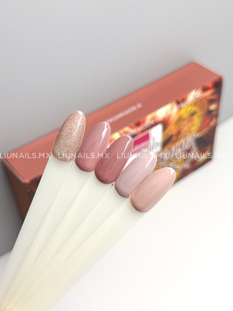 Colección - 5 Colores ’Monarca 01” FANTASY NAILS Colores