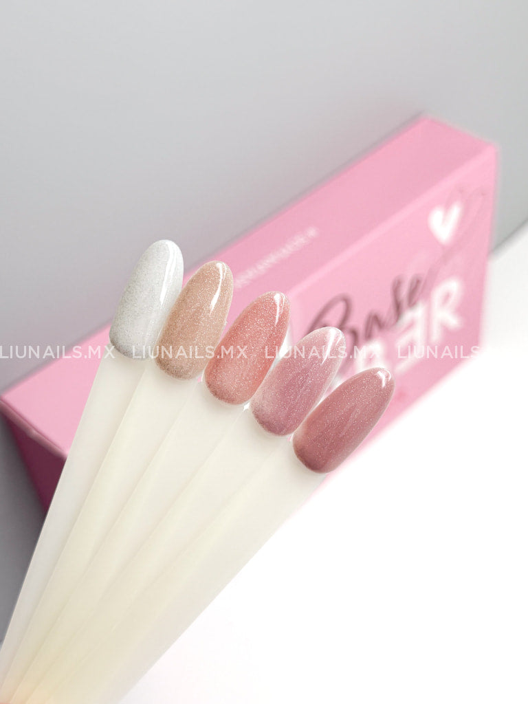 Colección - Rubber Base Glitter FANTASY NAILS Bases