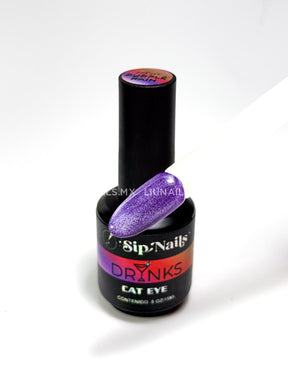 Color Cat Eye Drinks Purple Rain SIPNAILS Colores