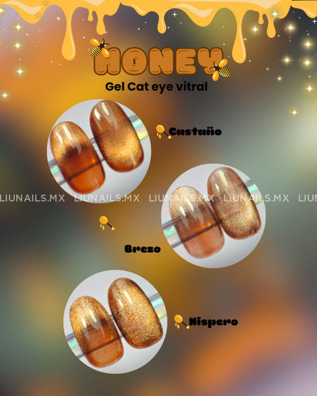 Color Cat Eye Honey Castaño Sipnails Colores