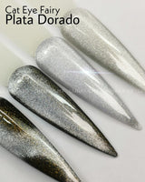 Color Fairy Cristal Gel Cat Eye Plata Dorada Sip Nails Colores