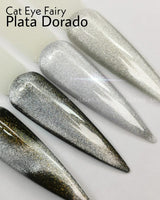 Color Fairy Cristal Gel Cat Eye Plata Dorada Sip Nails Colores