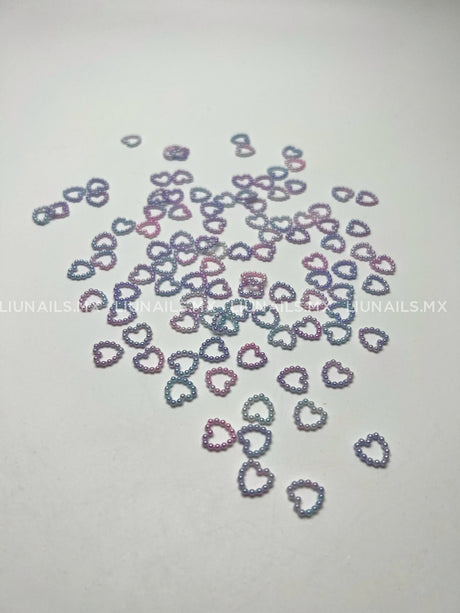 Corazones 3D 100 Piezas Liunails Decoraciones