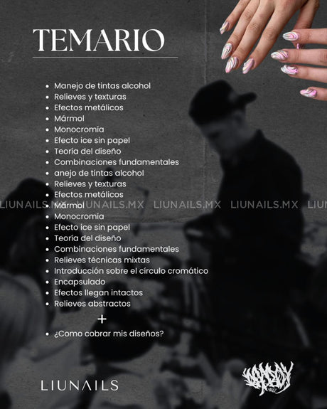 Curso Presencial Filosofía del Diseño con Luis Espinosa 17 ENE 2026 LIUNAILS ACADEMY Cursos presenciales