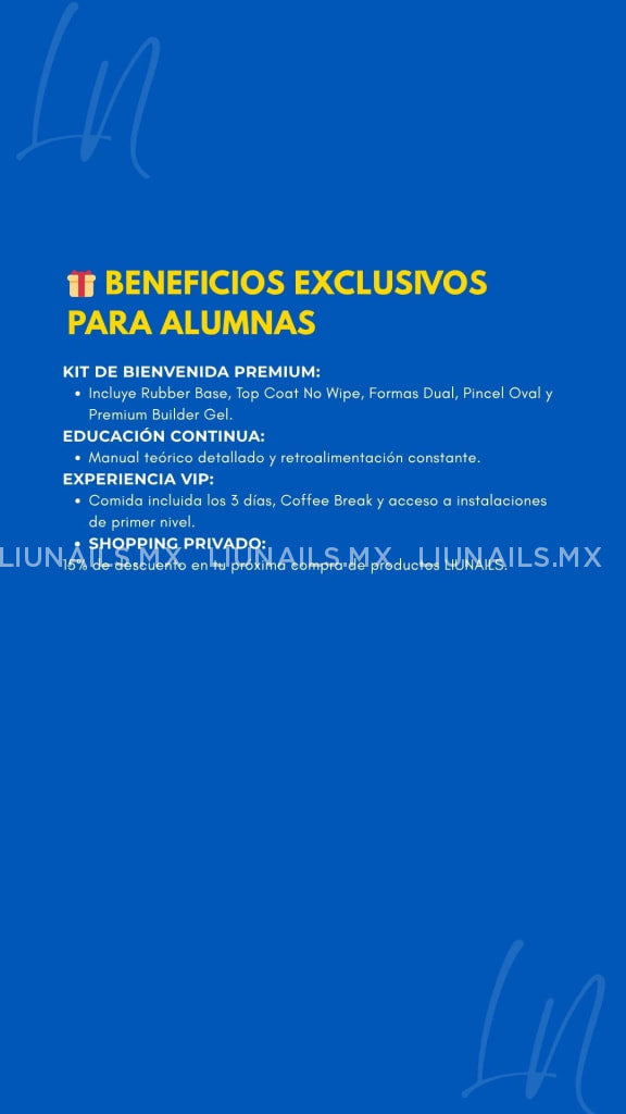 Formación: Dual System y Manicura Ucraniana - Nivel Avanzado 6 7 y 8 de julio de 2026 LIUNAILS ACADEMY (Copia) - Cursos