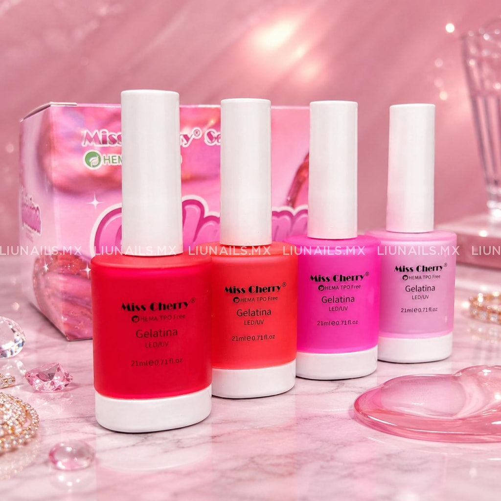 Gama - 12 Colores Gelatina 21 ml MISS CHERRY - Colores