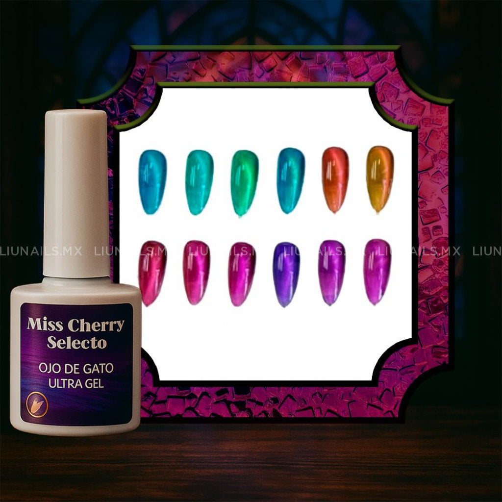 Gama - 12 colores Ojo de Gato Vitral MISS CHERRY - Colores
