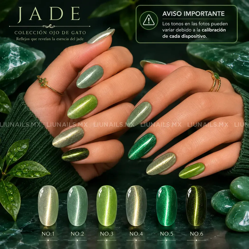 Gama - 6 Colores Ojo de Gato Jade MISS CHERRY - Colores