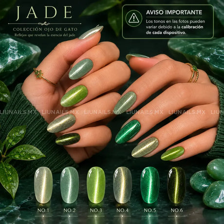 Gama - 6 Colores Ojo de Gato Jade MISS CHERRY - Colores