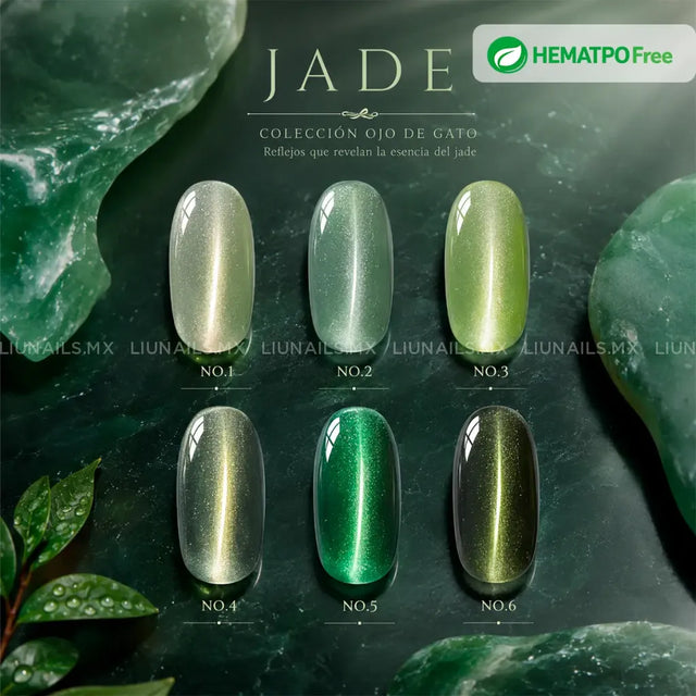 Gama - 6 Colores Ojo de Gato Jade MISS CHERRY - Colores