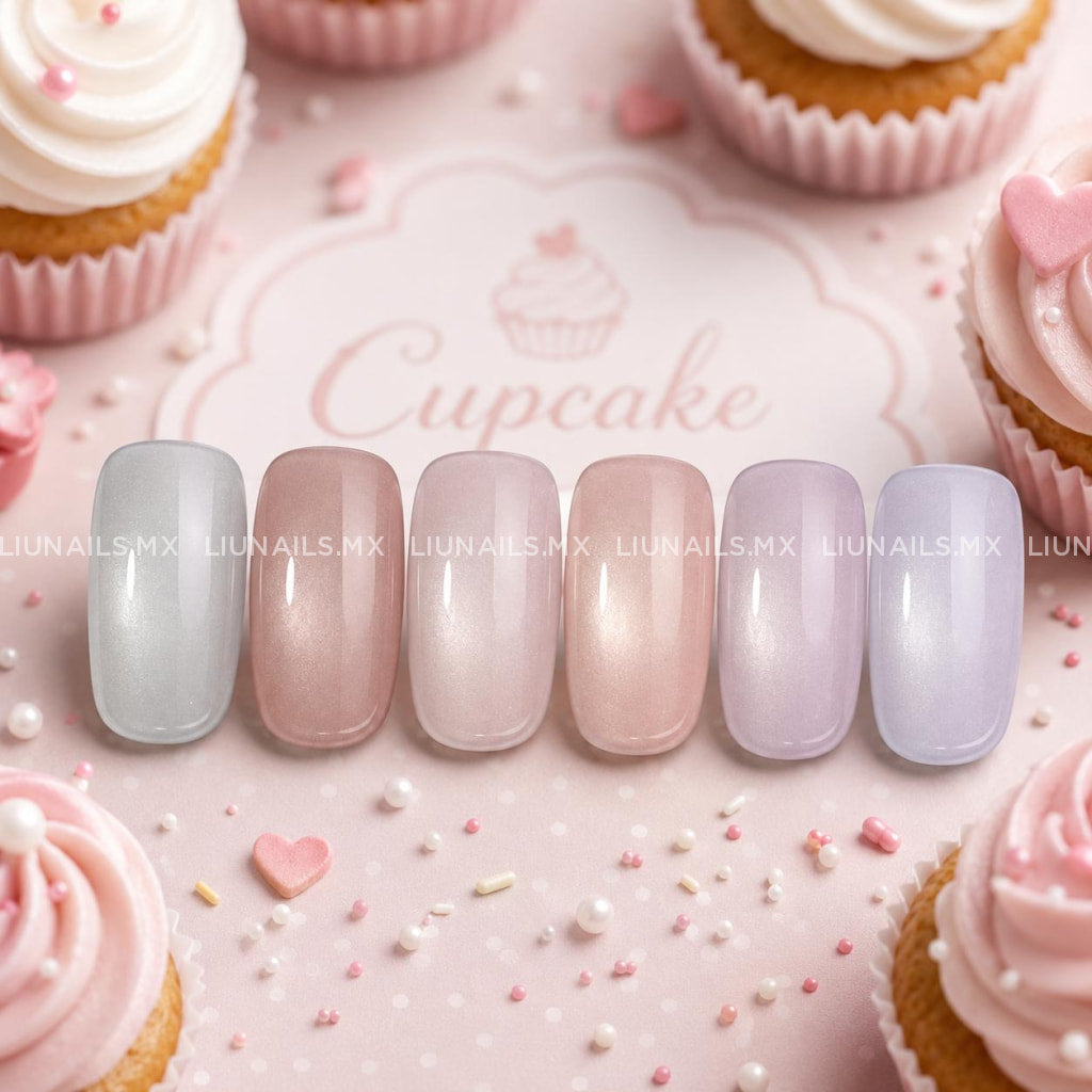 Gama A - 6 Colores Ojo de Gato Cupcakes MISS CHERRY - Colores