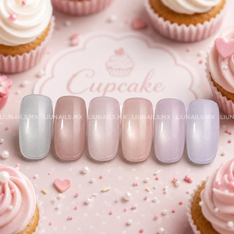 Gama A - 6 Colores Ojo de Gato Cupcakes MISS CHERRY - Colores