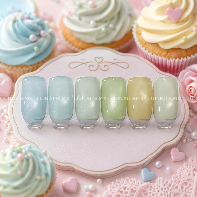 Gama B - 6 Colores Ojo de Gato Cupcakes MISS CHERRY - Colores