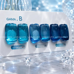 Gama B - 6 Colores Ojo de Gato Mar MISS CHERRY - Colores