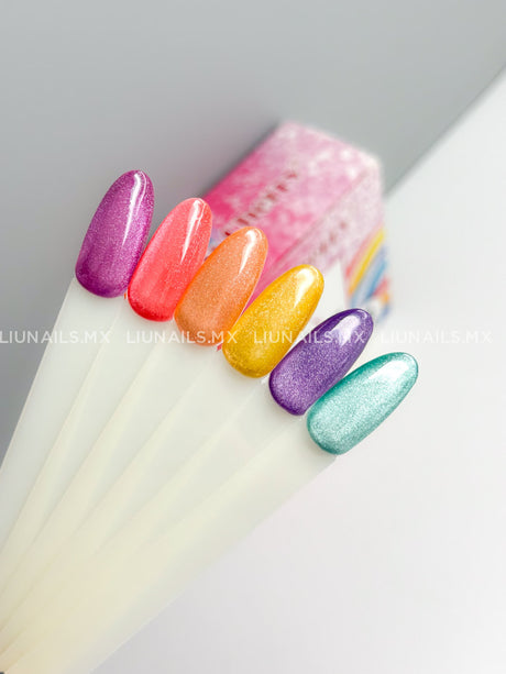 Gama B - 6 Colores Ojo de Gato Unicornio Caramelo MISS CHERRY Colores