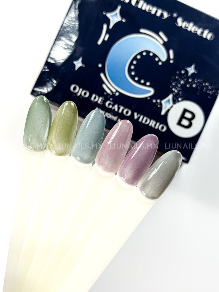 Gama B 6 Colores Ojo de Gato Vidrio Miss Cherry Colores