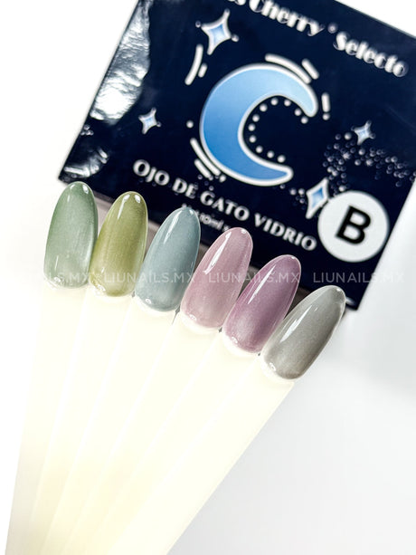 Gama B 6 Colores Ojo de Gato Vidrio Miss Cherry Colores