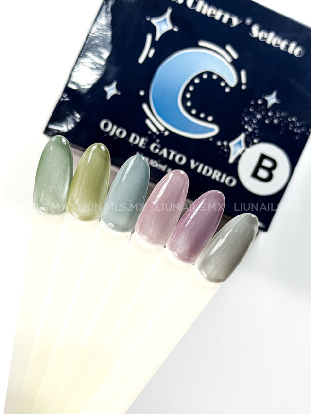 Gama B 6 Colores Ojo de Gato Vidrio Miss Cherry Colores